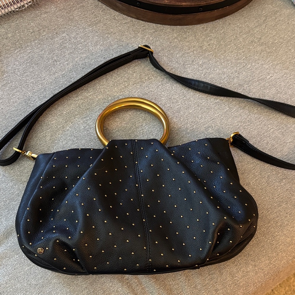 Sheila Ring Satchel Pebbled Leather